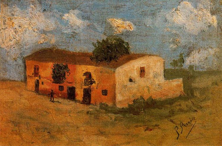 Pablo Picasso Classical Oil Painting House In The Field